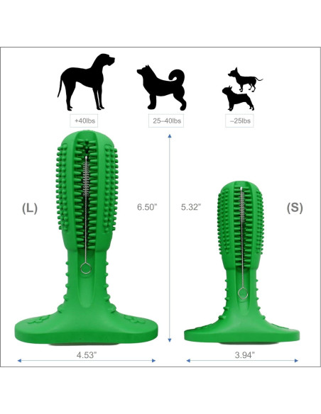 Cepillo de Dientes para Perros Kanine Care - Juguete de Goma Natural 16.5cm