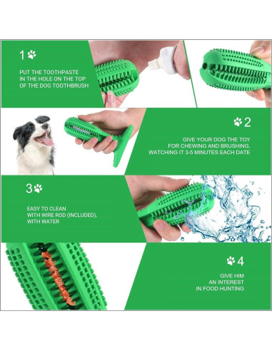 Cepillo de Dientes para Perros Kanine Care - Juguete de Goma Natural 16.5cm