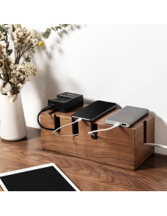 Caja Organizadora de Cables de Madera TUOSANTER 31x13cm 2