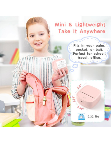 Impresora Térmica Mini Portátil Gloryang JD-23 Rosa Bluetooth