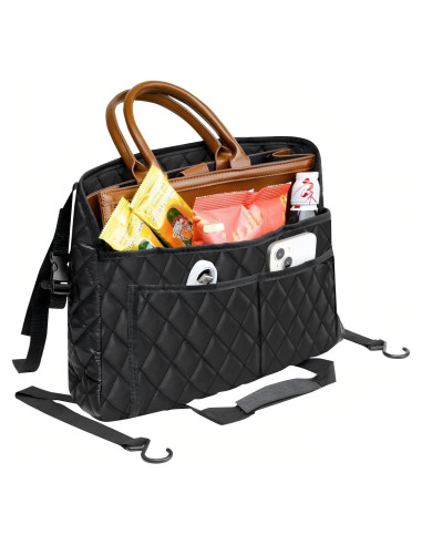 Soporte de bolso para automóvil SunlightXS negro 37.4x25 cm