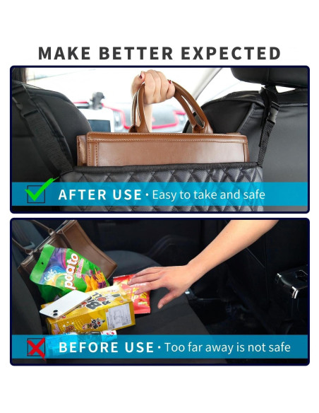 Soporte de bolso para automóvil SunlightXS negro 37.4x25 cm