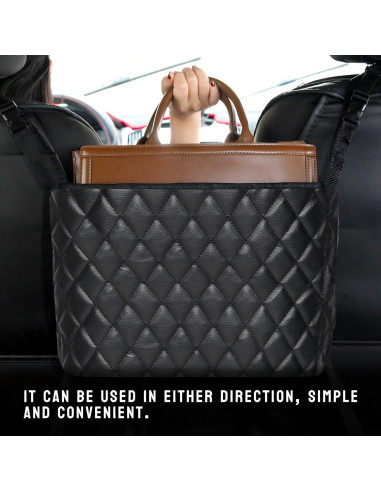 Soporte de bolso para automóvil SunlightXS negro 37.4x25 cm