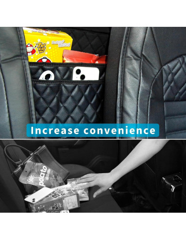 Soporte de bolso para automóvil SunlightXS negro 37.4x25 cm