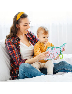 Álbum de Fotos para Bebés TOYANDONA Verde 17 Páginas Tela Suave 2