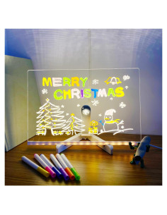 Tablero de Borrado en Seco LED Pletmin 30x20 cm con 7 Lápices