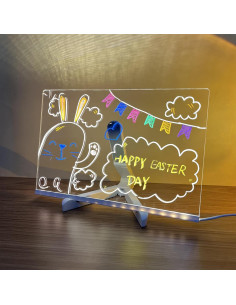 Tablero de Borrado en Seco LED Pletmin 30x20 cm con 7 Lápices 2