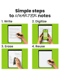 Rocketbook Flip Cuaderno Inteligente Reutilizable Negro 15.24x22.35 cm 2