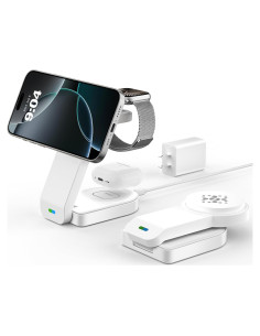 Cargador Inalámbrico 3 en 1 Dongguan para iPhone, Apple Watch y AirPods