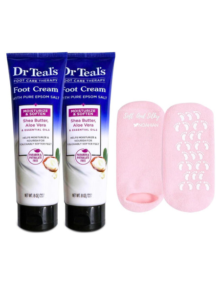 Juego de Crema para Pies NOAHIAN con Sal Epsom y Calcetines