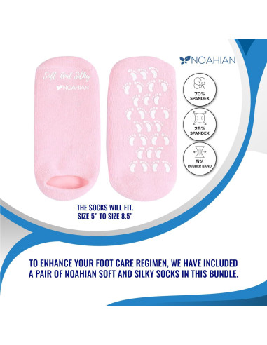 Juego de Crema para Pies NOAHIAN con Sal Epsom y Calcetines