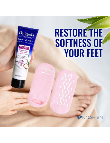 Juego de Crema para Pies NOAHIAN con Sal Epsom y Calcetines