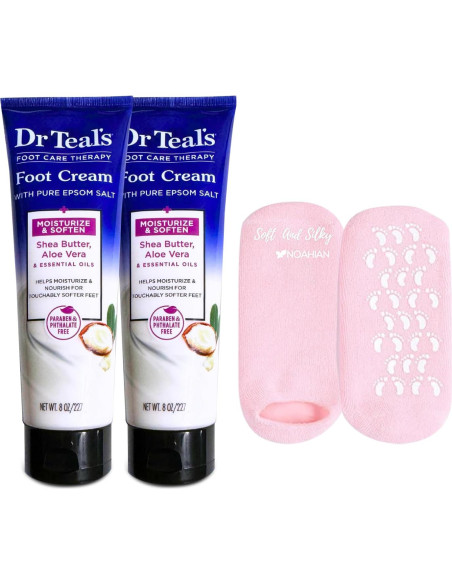 Juego de Crema para Pies NOAHIAN con Sal Epsom y Calcetines