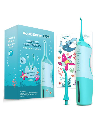 Irrigador Dental Infantil AquaSonic Azul 4 Modos 6+ Años