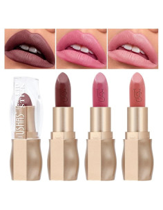 Set de 3 Pintalabios Mate USHAS - Larga Duración, Vegan