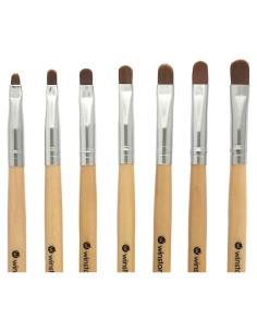 Juego de 7 Pinceles de Gel para Uñas Winstonia Ovalados