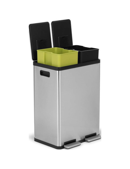 Basurero Doble Compartimento Simpli-Magic 60L Acero Inoxidable