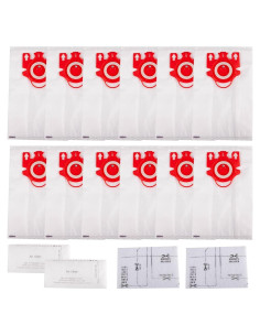 Paquete 12 Bolsas de Polvo FJM + 2 Filtros Miele Compatible