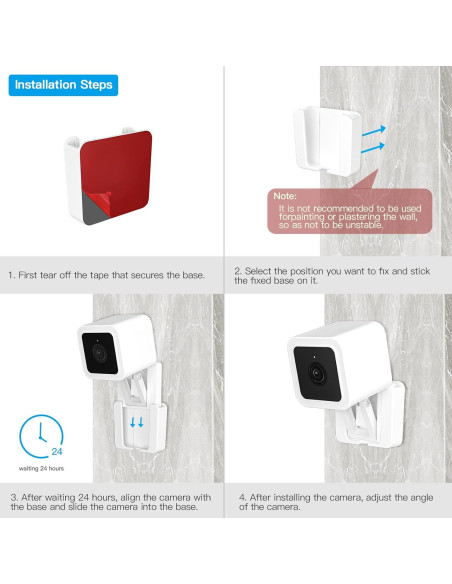 Kit de Montaje en Pared HOLACA para Wyze Cam V3 - 3 Pack Adhesivo
