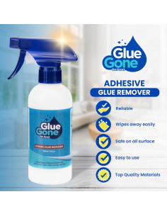Removedor de Adhesivo Glue Gone 10 oz - Eficaz en Madera, Vidrio y Más 2