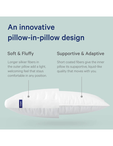 Almohada Híbrida de Nieve Casper Rey y Almohada Original Estándar