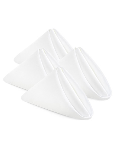 Servilletas de Tela Utopia Home 43x43 cm Blancas - Paquete de 24