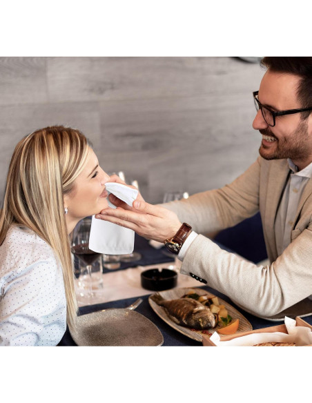 Servilletas de Tela Utopia Home 43x43 cm Blancas - Paquete de 24