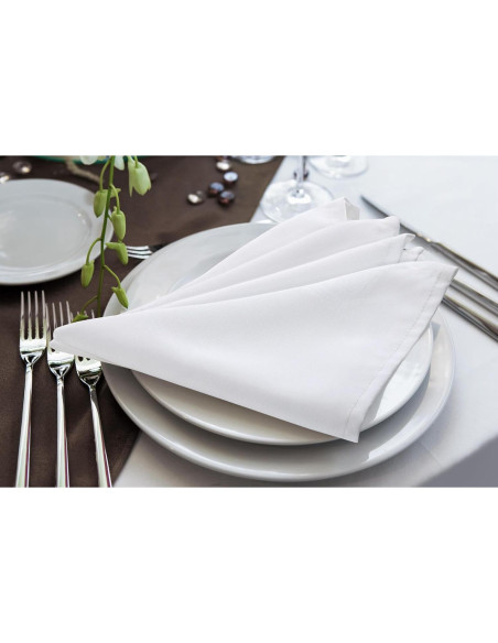 Servilletas de Tela Utopia Home 43x43 cm Blancas - Paquete de 24