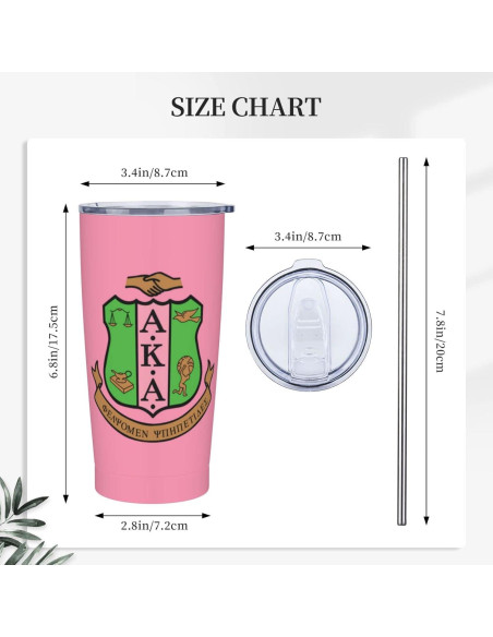 Taza térmica de acero inoxidable 20 oz Genérica rosa con tapa y popote