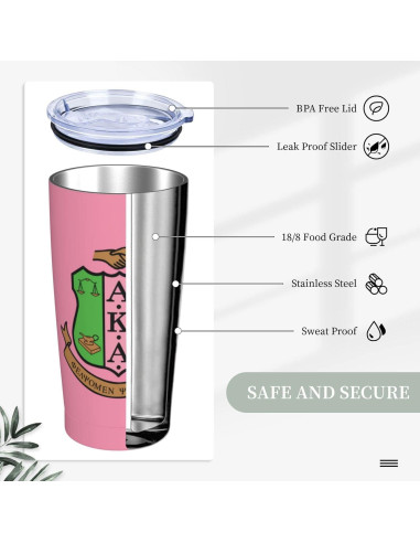 Taza térmica de acero inoxidable 20 oz Genérica rosa con tapa y popote
