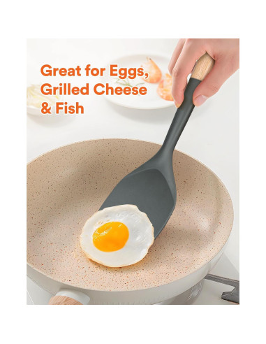 Espátula de Silicona Badiano 33.5 cm Antiadherente Gris