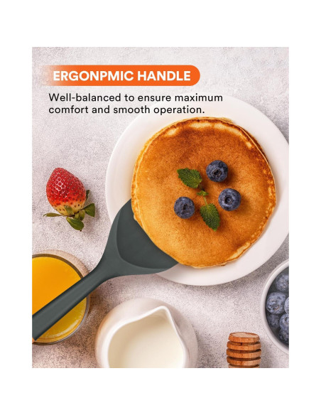 Espátula de Silicona Badiano 33.5 cm Antiadherente Gris