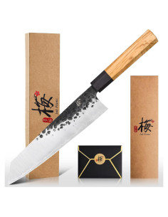 Cuchillo de Chef Kiritsuke 23 cm Tinta de Ciruelas Acero Inoxidable