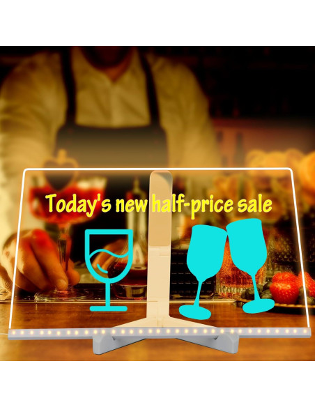 Tablero de Luz de Borrado en Seco NewWay 28x20 cm LED Multicolor