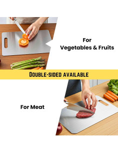 Juego de 3 Tablas de Cortar de Titanio YoYoulee - Higiénicas y Duraderas 2