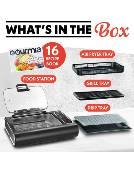 Parrilla Eléctrica Gourmia FoodStation 5-en-1 Sin Humo 1650W