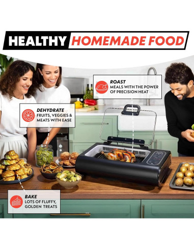 Parrilla Eléctrica Gourmia FoodStation 5-en-1 Sin Humo 1650W