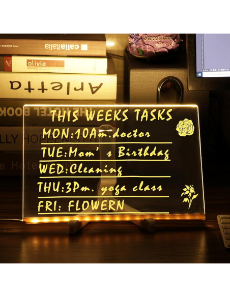 Tablero de Luz de Borrado en Seco NewWay 28x20 cm LED Multicolor