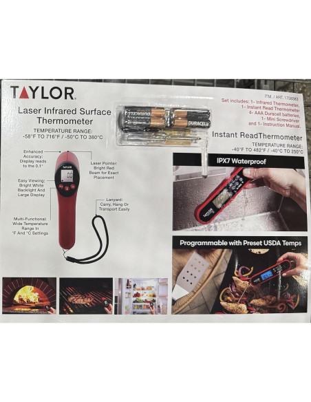 Termómetro Digital Infrarrojo y de Lectura Instantánea Taylor