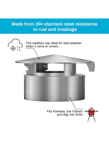 Tapa de Chimenea Vented Skyflame Acero Inoxidable 15.24 cm