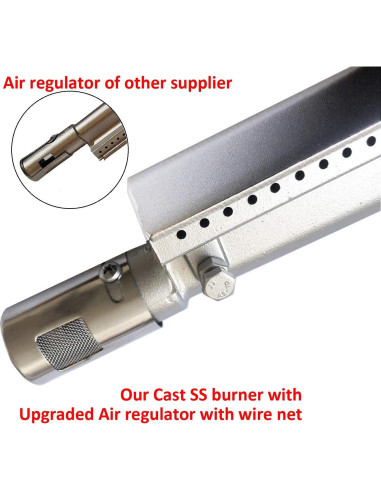 Quemadores de Parrilla de Acero Inoxidable 4PC 40.96cm Grilljob