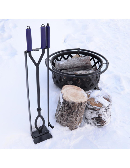 Juego de Herramientas para Chimenea CKLT 3 Piezas con Poker 101.6 cm