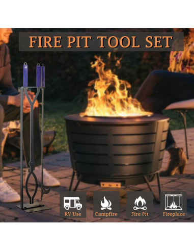 Juego de Herramientas para Chimenea CKLT 3 Piezas con Poker 101.6 cm
