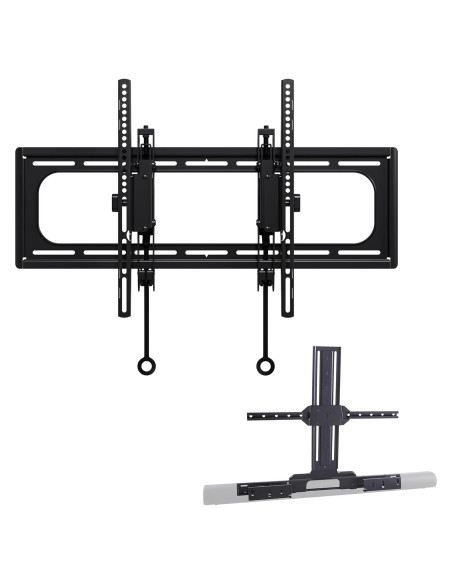 BUNDLE SANUS Soporte Pared TV 90" Inclinación + Barra Sonido