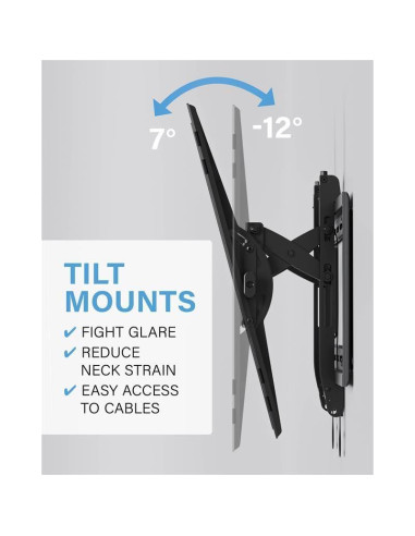 BUNDLE SANUS Soporte Pared TV 90" Inclinación + Barra Sonido
