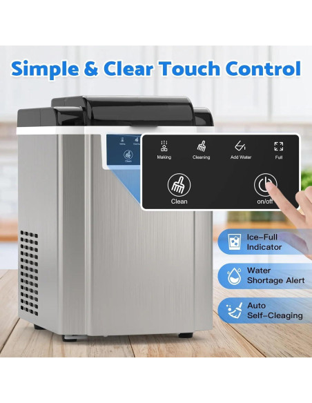 Máquina de Hielo en Cubos ADVWIN NIM-710 17.24 kg/día Plata