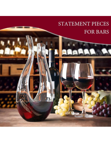 Decantador de Vino de Cristal Gem Tour 750ml Diseño U