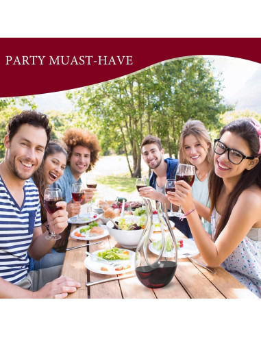 Decantador de Vino de Cristal Gem Tour 750ml Diseño U