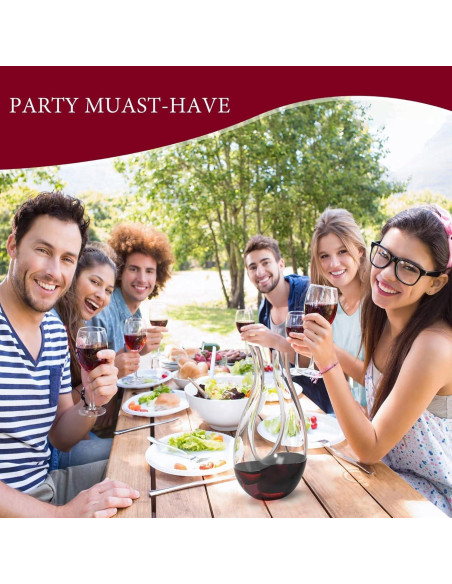 Decantador de Vino de Cristal Gem Tour 750ml Diseño U