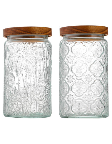Tarro de Almacenamiento de Vidrio YUTGSMPO 1008ml 2 Pcs Vintage